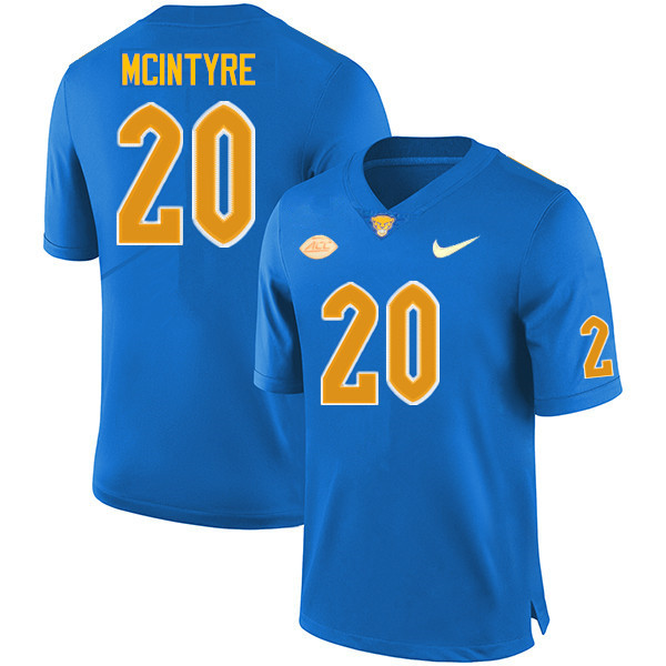 Men #20 Javon McIntyre Pitt Panthers College Football Jerseys Sale-Royal